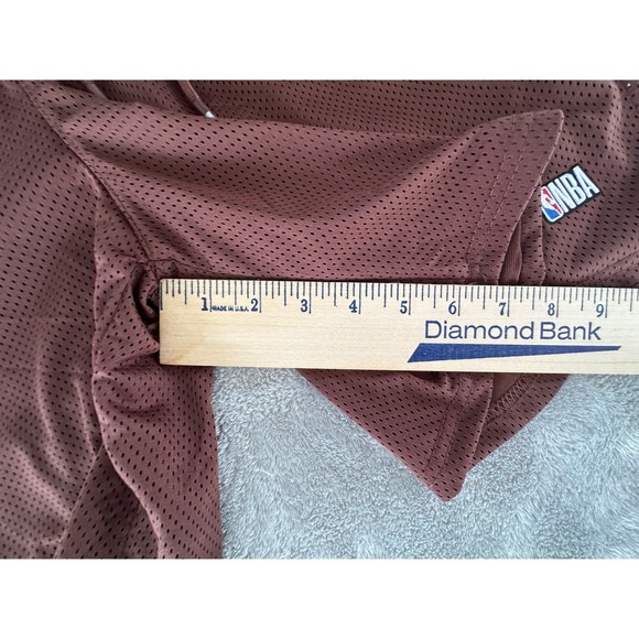 NBA Brown Mesh Athletic Basketball Shorts with Pockets - Picture 7 of 8